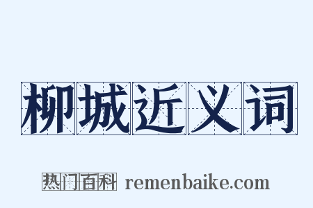 柳城近义词是什么意思的图片